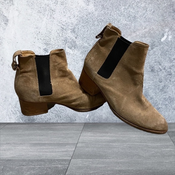 Rag & Bone Women’s Beige Brown Suede Walker Ankle Boots Camel Size 39 Nubuck 8 - Picture 9 of 14